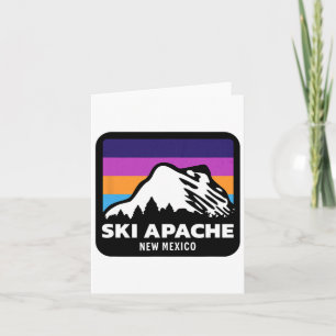 Ski Apache New Mexico Skiing Snowboarding Family T Card