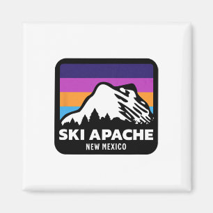 Ski Apache New Mexico Skiing Snowboarding Family T Magnet