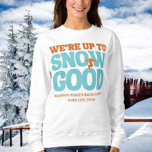 Ski Après Winter Bachelorette Party Turquoise  Sweatshirt