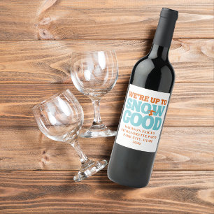 Ski Après Winter Bachelorette Party Turquoise  Wine Label