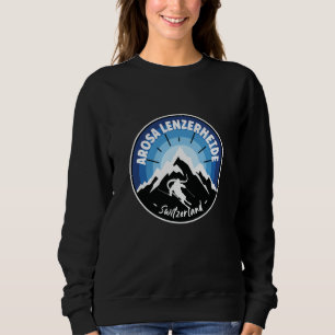 Ski Arosa Lenzerheide Switzerland Blue Sweatshirt
