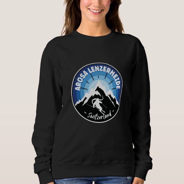 Ski Arosa Lenzerheide Switzerland Blue Sweatshirt (Front)
