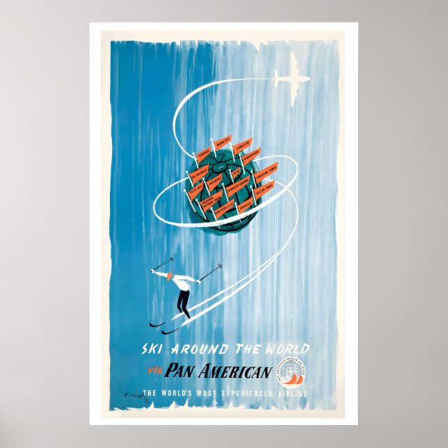 Ski Around the World Scandinavia Dolomites Poster (Front)