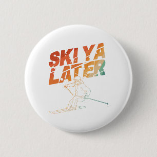 Ski Art For Men Women Snowboard Skiing Winter Snow 6 Cm Round Badge