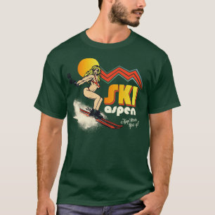 Ski Aspen 70s80s Retro Souvenir Style Skiing T-Shirt