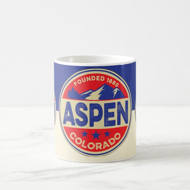 Ski Aspen Blue & Red Mug (Center)