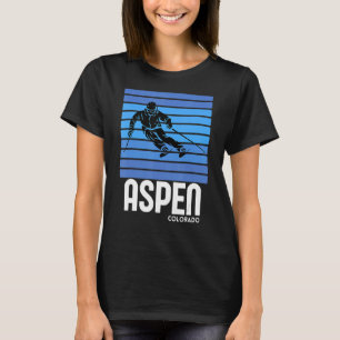 Ski Aspen Colorado Winter Sports Vintage Retro Ski T-Shirt