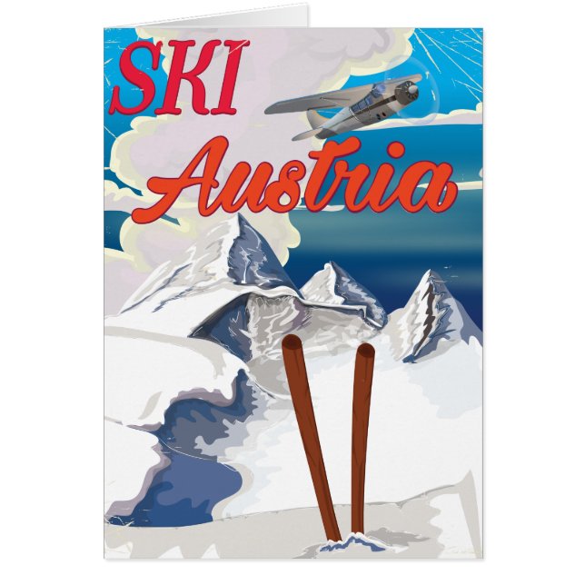 Ski Austria vintage travel poster (Front)