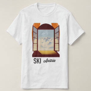 Ski Austria window travel poster. T-Shirt