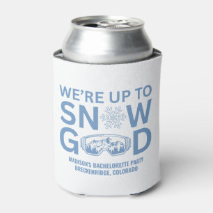 Ski Bachelorette Last Toast Blue Bachelorette Can Cooler