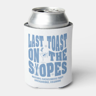 Ski Bachelorette Last Toast Blue Bachelorette Can Cooler