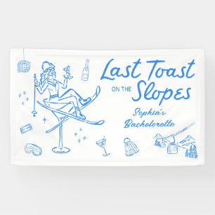 Ski Bachelorette Party Banner Last Toast Slopes