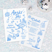 Ski Bachelorette Party Invite and Itinerary Aprés 