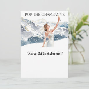 Ski Bachelorette Weekend Bride on the Slopes Invitation