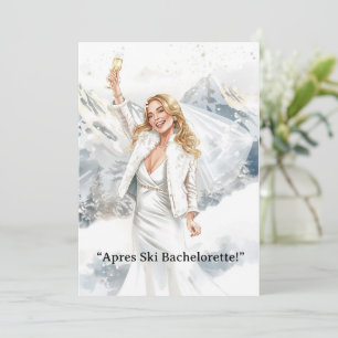 Ski Bachelorette Weekend Bride on the Slopes Invitation