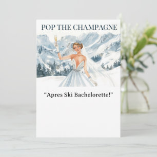 Ski Bachelorette Weekend Bride on the Slopes Invitation