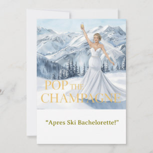 Ski Bachelorette Weekend Bride on the Slopes Invitation