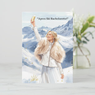 Ski Bachelorette Weekend Bride on the Slopes Invitation