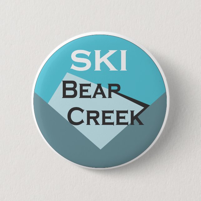 Ski Bear Creek 6 Cm Round Badge (Front)