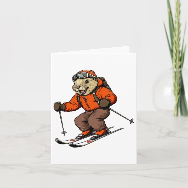 Ski Beaver  Card (Front)