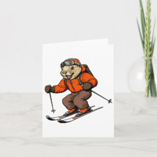 Ski Beaver  Card