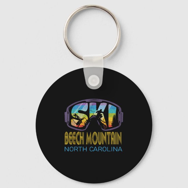 Ski Beech Mountain North Carolina Skiing Vacation  Key Ring (Front)