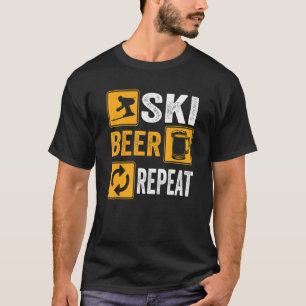 Ski Beer Repeat Downhill Skiing T-Shirt