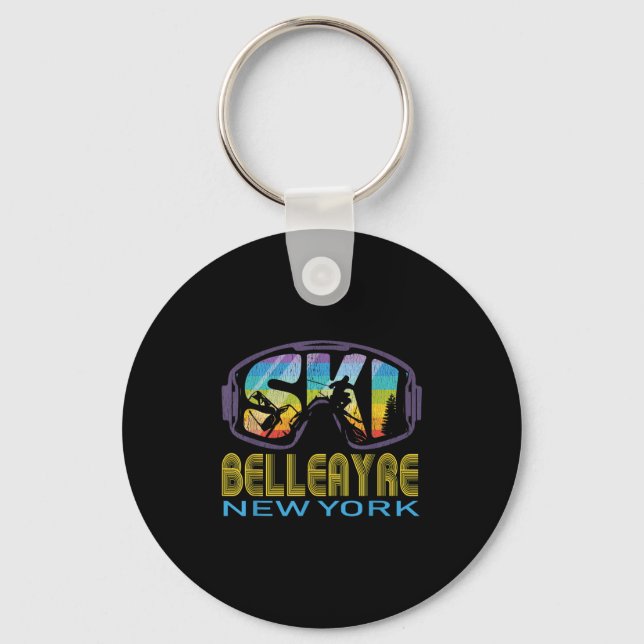 Ski Belleayre New York Skiing Vacation  Key Ring (Front)