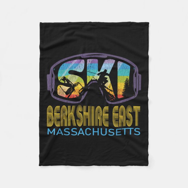 Ski Berkshire East Machusetts Skiing Vacation  Fleece Blanket (Front)