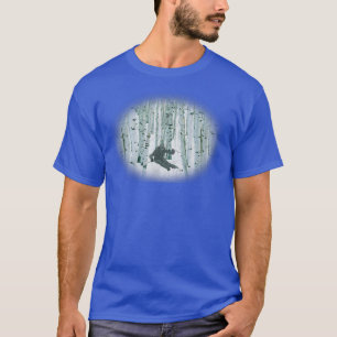 Ski Birch Trees Snow Men Women Fun Design Cotton G T-Shirt
