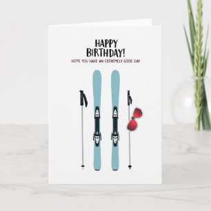 Ski Birthday Card