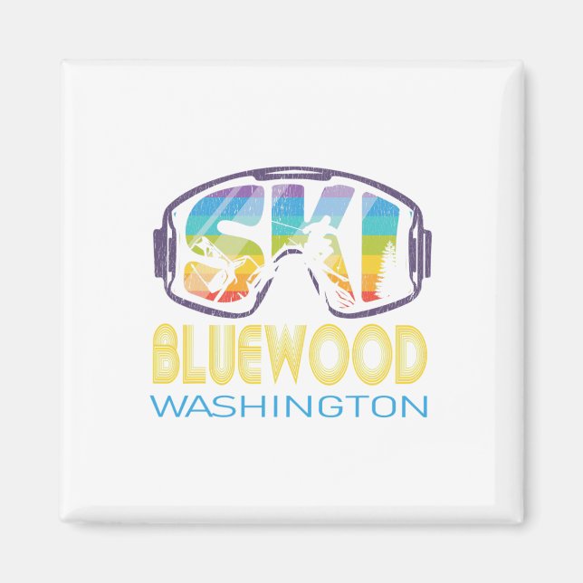 Ski Bluewood Washington Skiing Vacation  Magnet (Front)