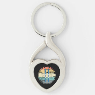 Ski Boards Vintage Key Ring