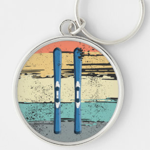 Ski Boards Vintage Key Ring