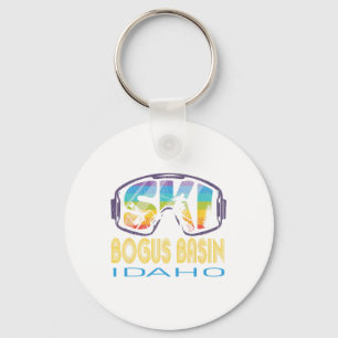 Ski Bogus Sin Idaho Skiing Vacation Key Ring