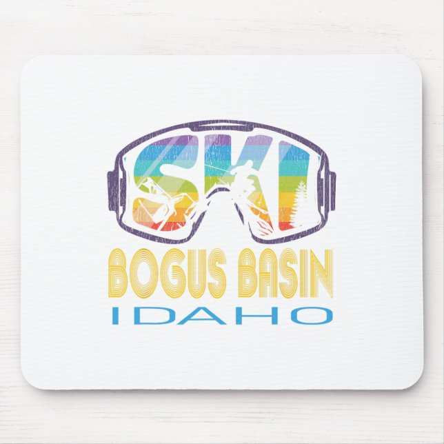 Ski Bogus Sin Idaho Skiing Vacation  Mouse Mat (Front)