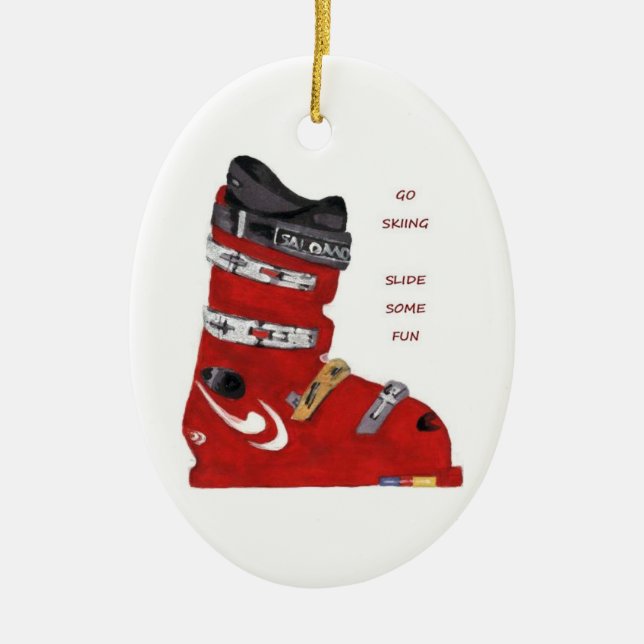 Ski Boot Ornament (Front)