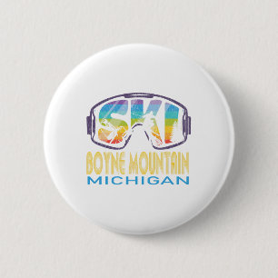 Ski Boyne Mountain Michigan Skiing Vacation  6 Cm Round Badge