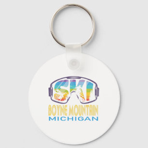 Ski Boyne Mountain Michigan Skiing Vacation Key Ring