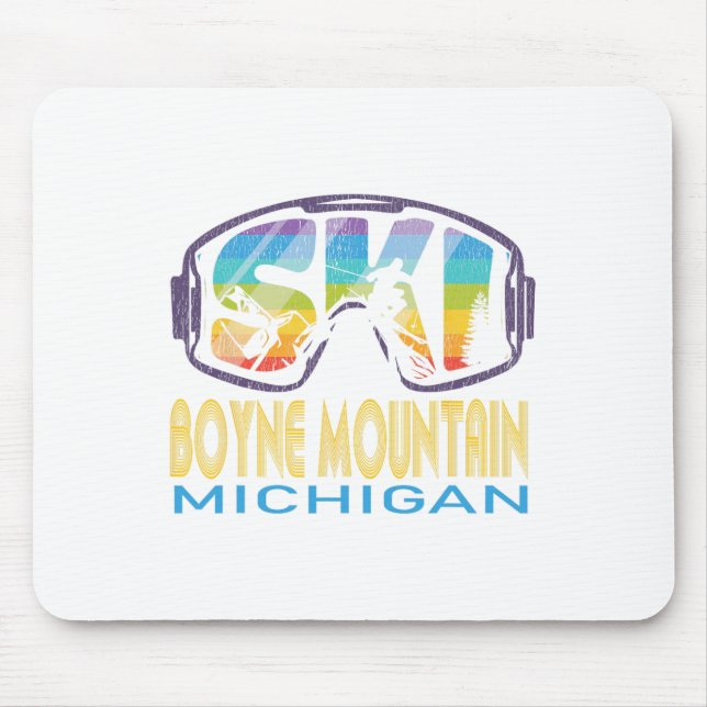 Ski Boyne Mountain Michigan Skiing Vacation  Mouse Mat (Front)
