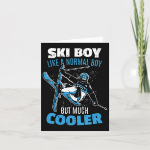 Ski Boys Skiing Mountain Sport Winter  Card