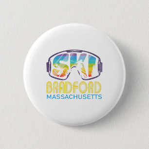 Ski Bradford Machusetts Skiing Vacation 6 Cm Round Badge