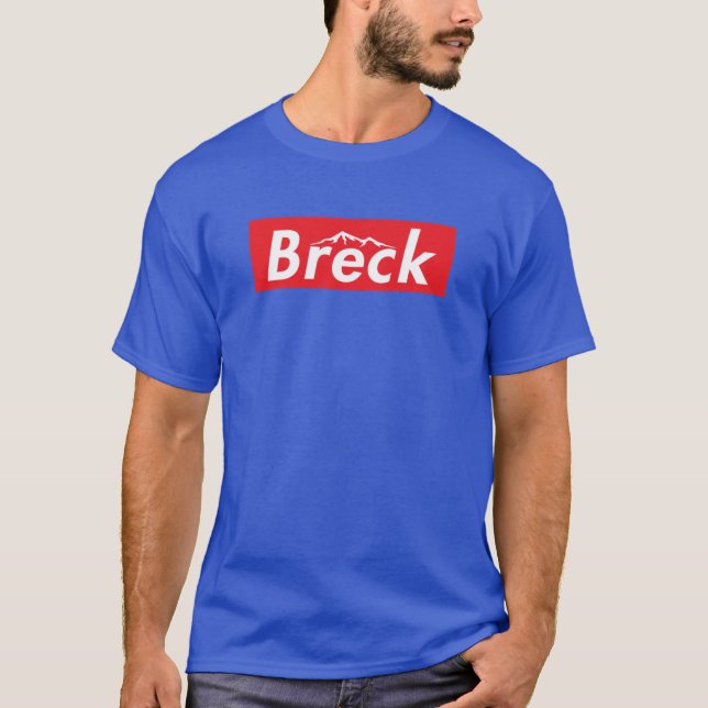 Ski Breck Breckenridge Colorado Skiing Skateboard  T-Shirt (Front)