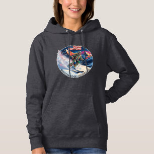 Ski Breckenridge, Colorado, Woman Skier Hoodie