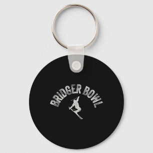 Ski Bridger Bowl Vintage Skiing Cool Montana Skier Key Ring