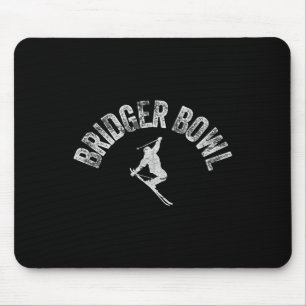 Ski Bridger Bowl Vintage Skiing Cool Montana Skier Mouse Mat