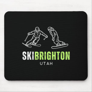 Ski Brighton Utah Skiing Snowboarding Resort Vacat Mouse Mat