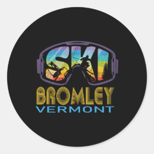 Ski Bromley Vermont Skiing Vacation  Classic Round Sticker