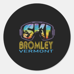 Ski Bromley Vermont Skiing Vacation  Classic Round Sticker