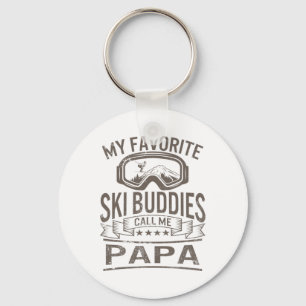 Ski Buddies Papa Skiing Goggles Snowboarding Grand Key Ring